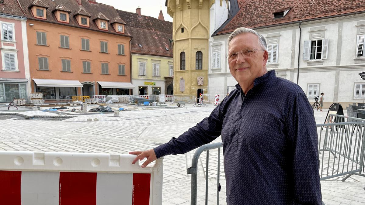 Bürgermeister Karl Lautner gab der Kleinen Zeitung ein Baustellenupdate