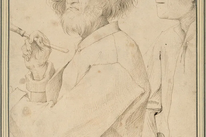 "Maler und Kenner", Selbstbildnis von Pieter Bruegel d. Ä. 1566. Albertina Wien