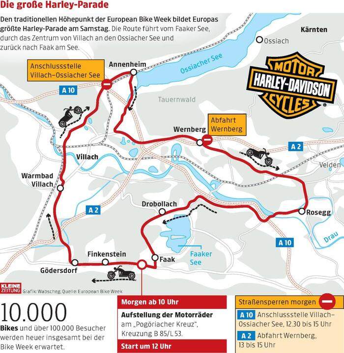 Die neue Streckenführung der Parade wurde um 28 Kilometer verkürzt