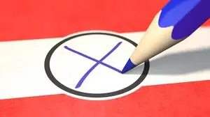 Neuwahlen, Österreich, Wahlen, Wahlgang, Wahlkreuz, Fahne, Flagge, Austria, Wort, Buchstaben, Text, Nationalratswahl, wählen, Stimmzettel, Wahlrecht, ankreuzen, Werbung, Stimme, gehen, Abstimmung, Stimmrecht, Nationalrat, Buntstift, Darstellung, Demokratie, wählend, Parlament, Parteien, Politik, Umfrage, Wahlbeteiligung, Wahlvolk, Illustration, Grafik, 3D, Hintergrund, Zeichen, symbolisch, Östereich, Abbildung, Abstimmung, FPÖ, ÖVP, SPÖ, abstrakt, Demokratie, Politik