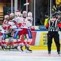VIENNA,AUSTRIA,28.DEC.25 - ICE HOCKEY - ICE Hockey League, Vienna Capitals vs Klagenfurter AC. Image shows the rejoicing of KAC.
Photo: GEPA pictures/ Edgar Eisner