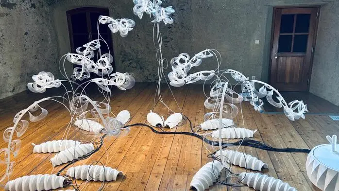 Installation „Spiralraum“ von Thomas Scherzer in der Galerie Gmünd