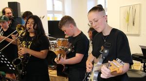 Die Musikschülerinnen und Musikschüler musizierten im Kunsthaus Köflach
