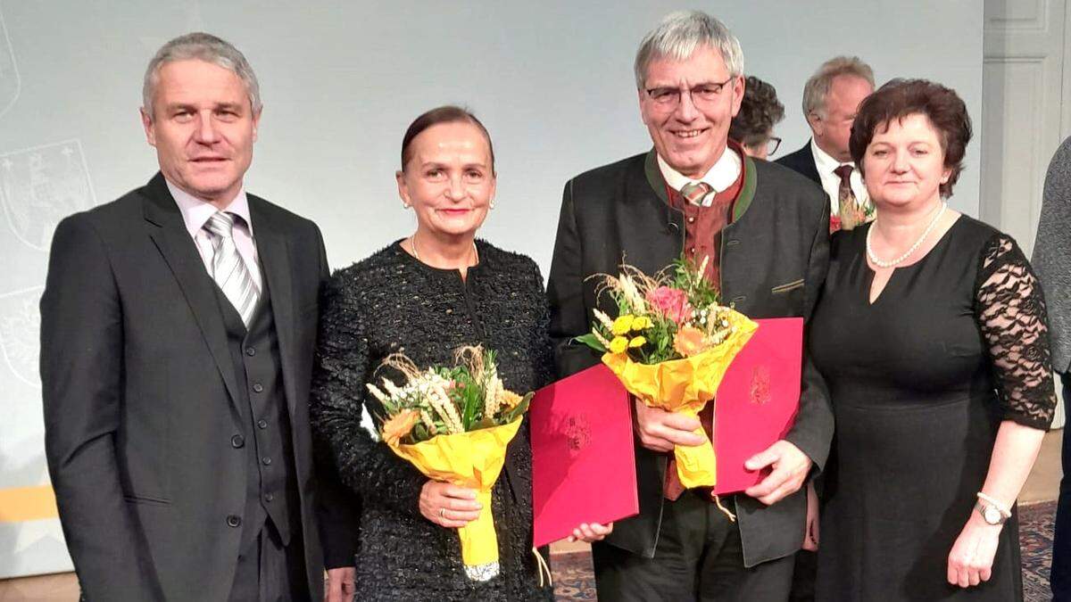 Herbert Brunner, Elfriede Größing, Johann Muggi und Barbara Hasenbichler (von links) 