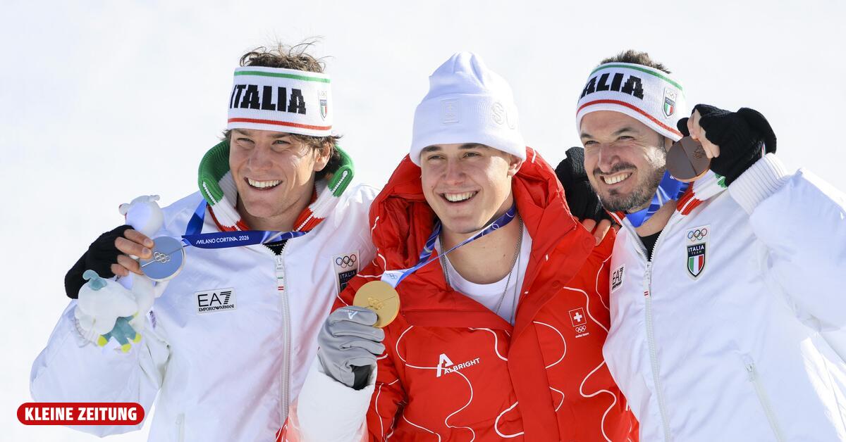 Franjo von Allmen gewinnt vor Giovanni Franzoni Gold in der Abfahrt
