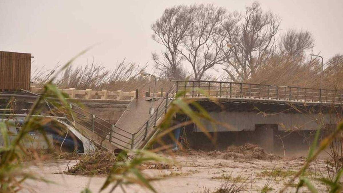 Vier Brücken wurden auf Kreta zerstört