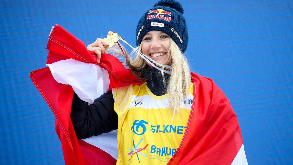 Anna Gasser strahlt mit Gold