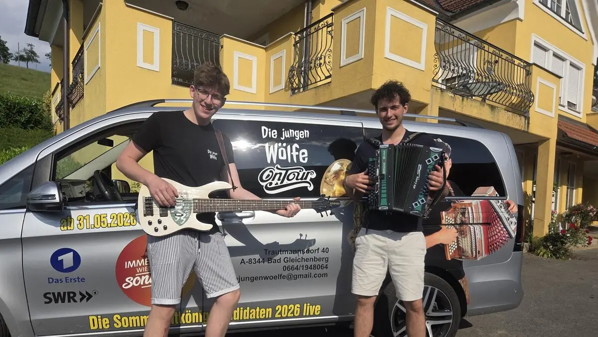 Hoffen, dass bei ihrem nächsten Live-Auftritt bei „Immer wieder sonntags“ am 28. Juni wieder viele Zuschauerinnen und Zuschauer für sie anrufen: Maximilian und Markus Wolf 