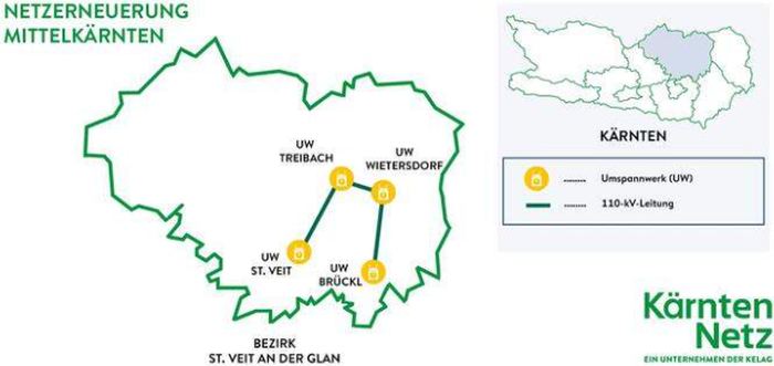 Der geplante Verlauf der Freileitung