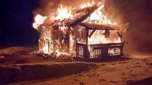 Eine Gartenhütte in Sankt Lambrecht geriet in Brand