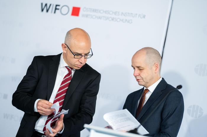 Wifo-Chef Gabriel Felbermayr und IHS-Chef Holger Bonin 