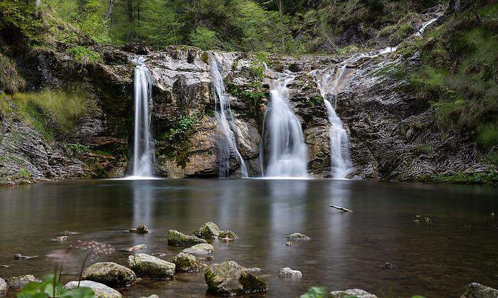 Neben dem Lassing-, Mira-, und Schleierfall gibt es zahlreiche kleine Wasserfälle