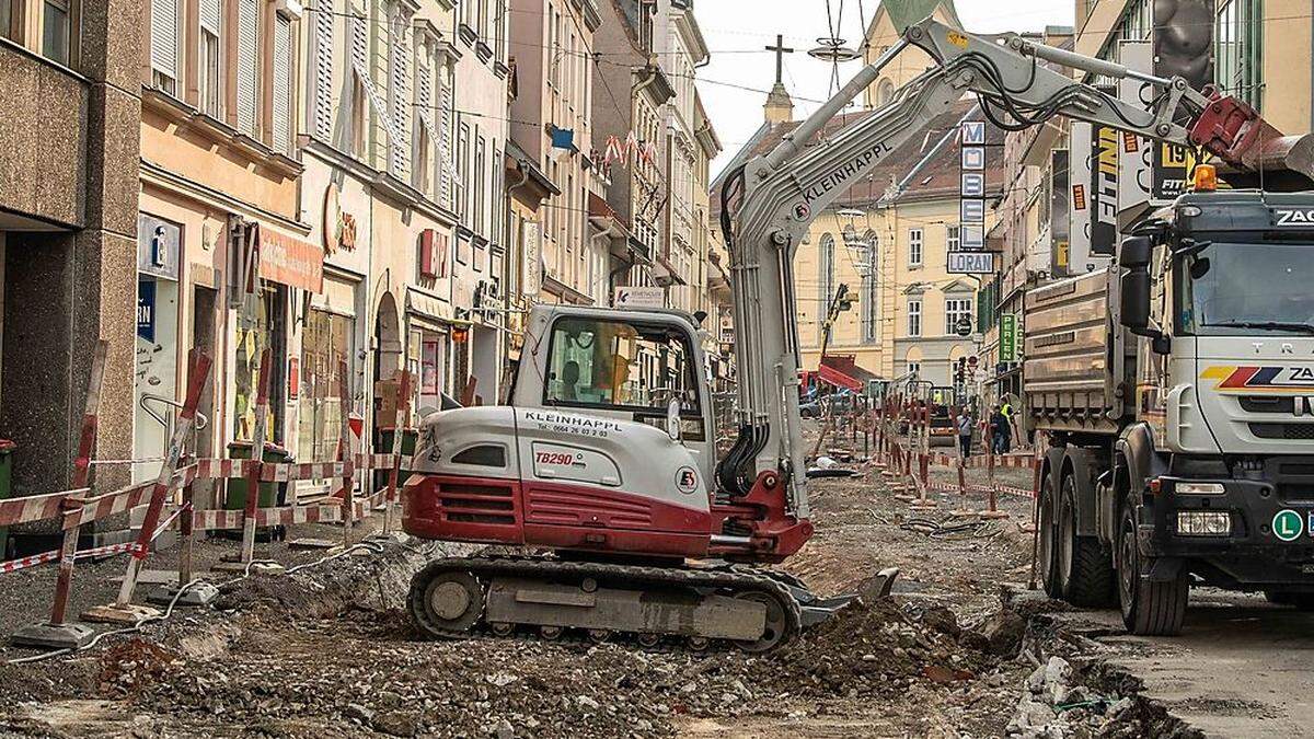 Nicht nur in der Gleisdorfer Gasse wird noch länger gearbeitet