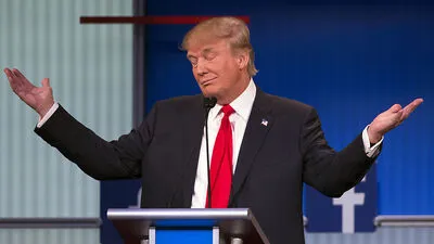 Donald Trump dort, wo er sich am wohlsten fühlt: im Mittelpunkt