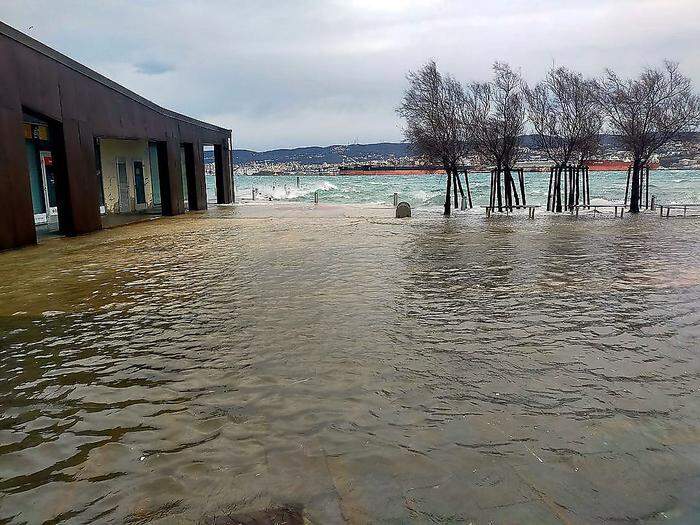 Muggia bei Triest wurde überflutet