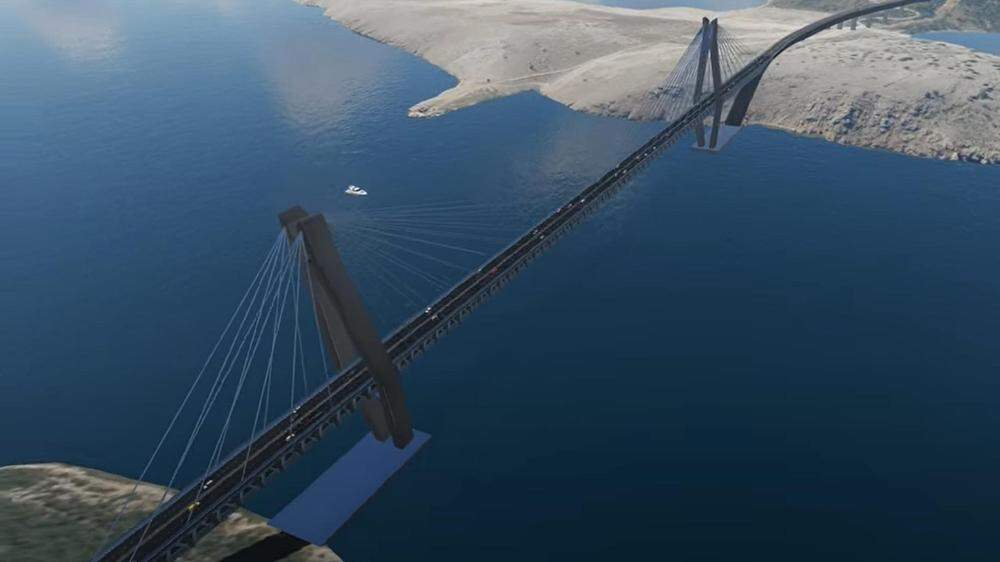Schon im Jahr 2017 war eine zweistöckige Brücke zwischen Krk und dem Festland geplant