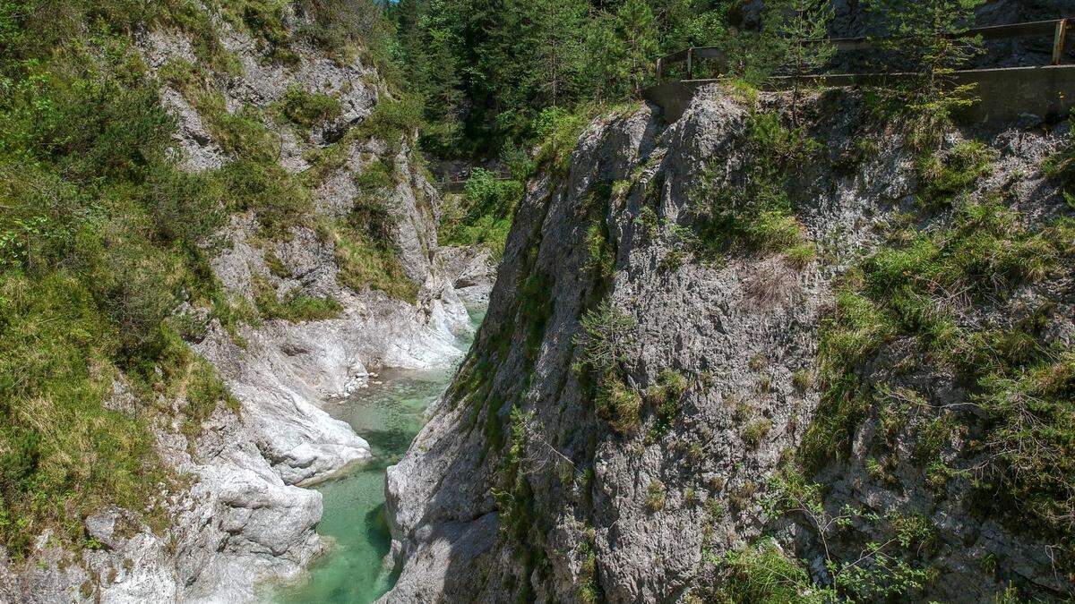 Die Trögerner Klamm ist ein beliebtes Ausflugsziel, vor allem an heißen Sommertagen