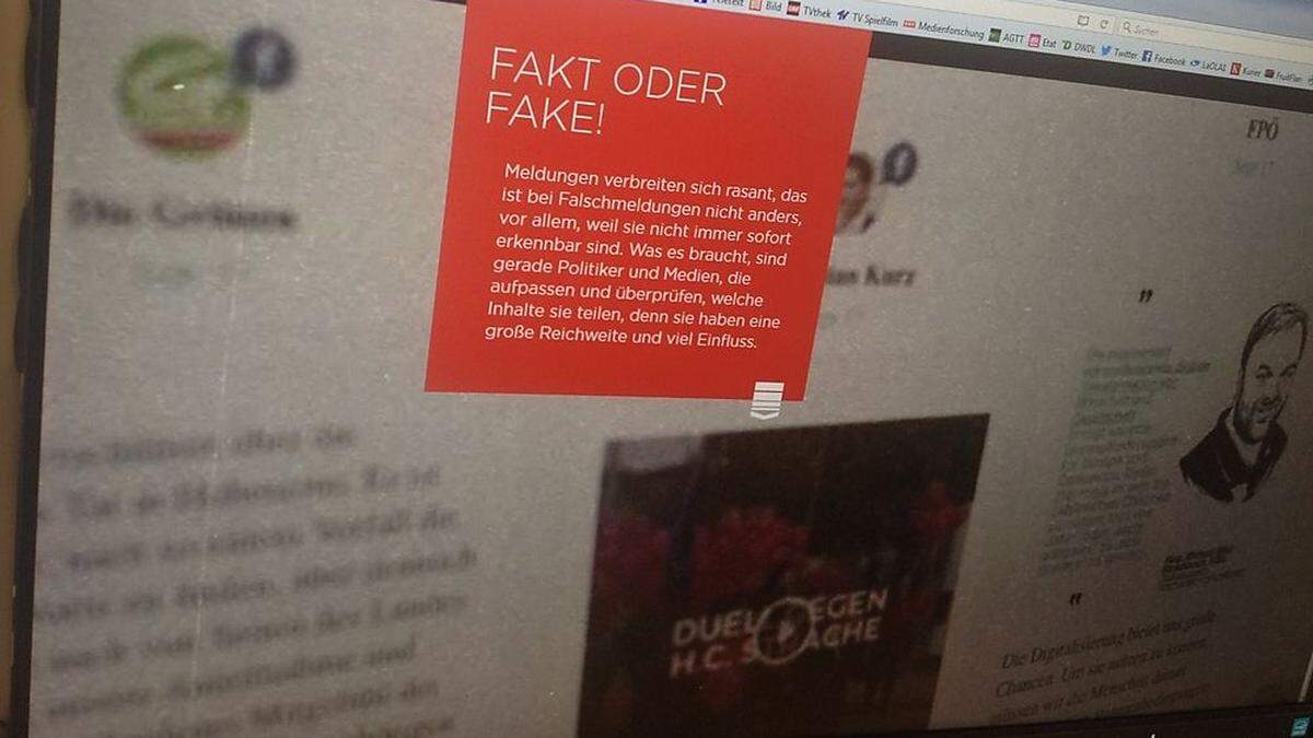 Ein Screenshow von faktoderfake.at