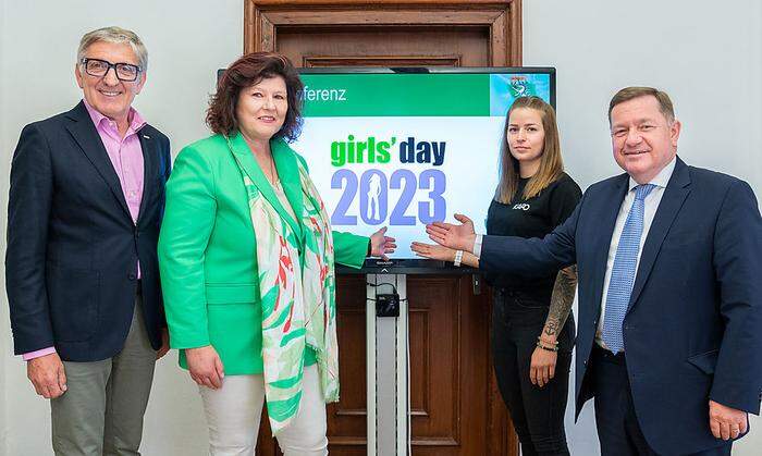 Werben für "Girls' Day": Josef Herk, Christina Lind, Corinna Doppelhofer und Werner Amon