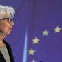 Von ihrer Zielmarke von zwei Prozent ist die EZB weit entfernt: EZB-Chefin Christine Lagarde 