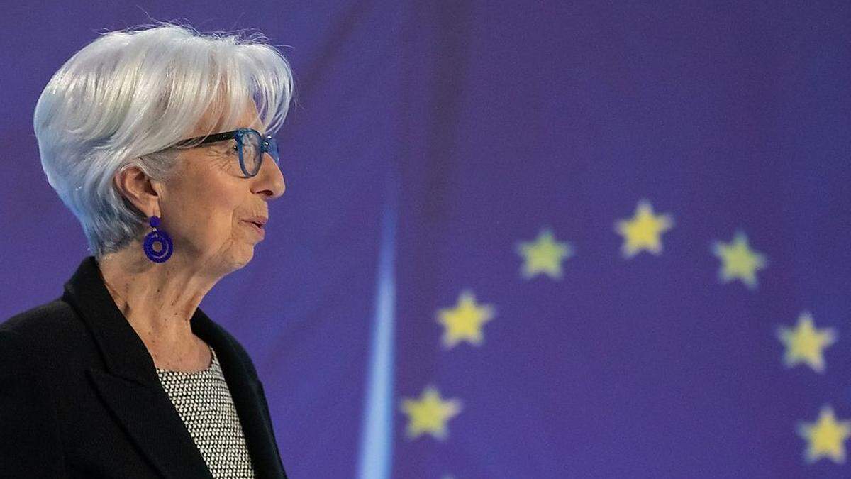 Von ihrer Zielmarke von zwei Prozent ist die EZB weit entfernt: EZB-Chefin Christine Lagarde 