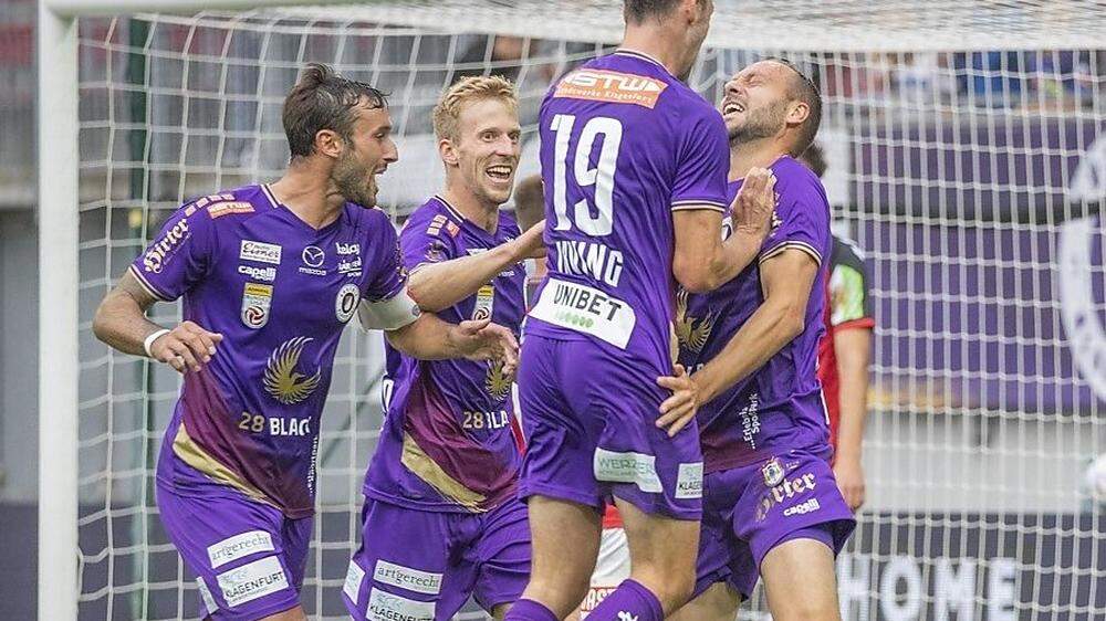 Austria Klagenfurt peilt heute gegen Lustenau den dritten Bundesliga-Sieg in Serie an 