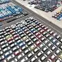 Lianyungang Port Vehicles Export A large number of vehicles are gathered at the port of Lianyungang, East China s Jiangsu province on March 27, 2025, to be loaded for export. US President Donald Trump signed a proclamation at the White House on the 26th, announcing a 25% tariff on imported cars, which will take effect on April 2. Lianyungang Jiangsu China PUBLICATIONxNOTxINxCHN Copyright: xCFOTOx i1743079726633