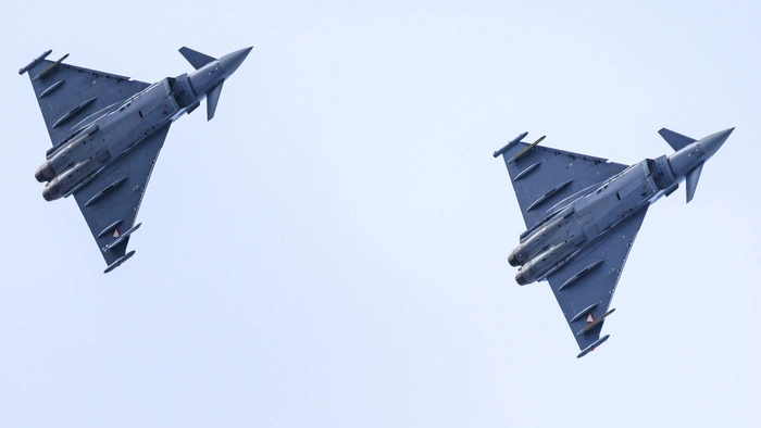 Am Vortag des 25. Nightrace in Schladming probten zwei Eurofighter den im Rahmenprogramm des Ski-Weltcuprennens geplanten Überflug.