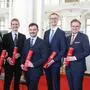 Die Promoventen Tomas Kamencek, Michael Missethan, Lukas Spielhofer, Daniel Kales, Gabriel Lipnik und Tobias Scheipel wurde geehrt