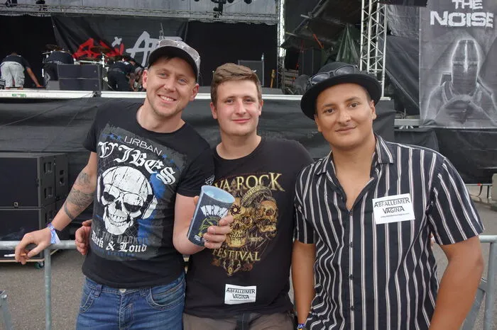Drei bayrische Fans: Markus Bair, Florian Mühlbauer und Felix Werner