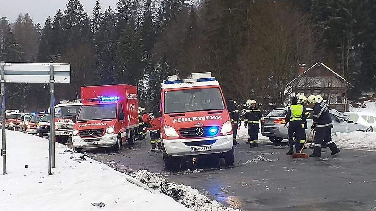 Die Unfallstelle an der B145