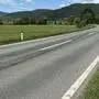 An dieser Stelle kam der Wagen von der Straße ab 
