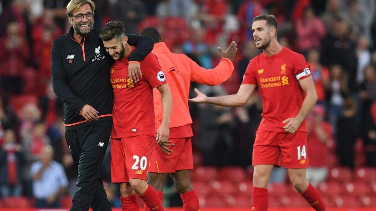 Klopp mit Lallana, der immer wichtiger wird