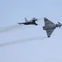 Zwei Eurofighter der Österreichischen Luftstreitkräfte bei der Flugshow "Airpower 2022" (Symbolfoto)