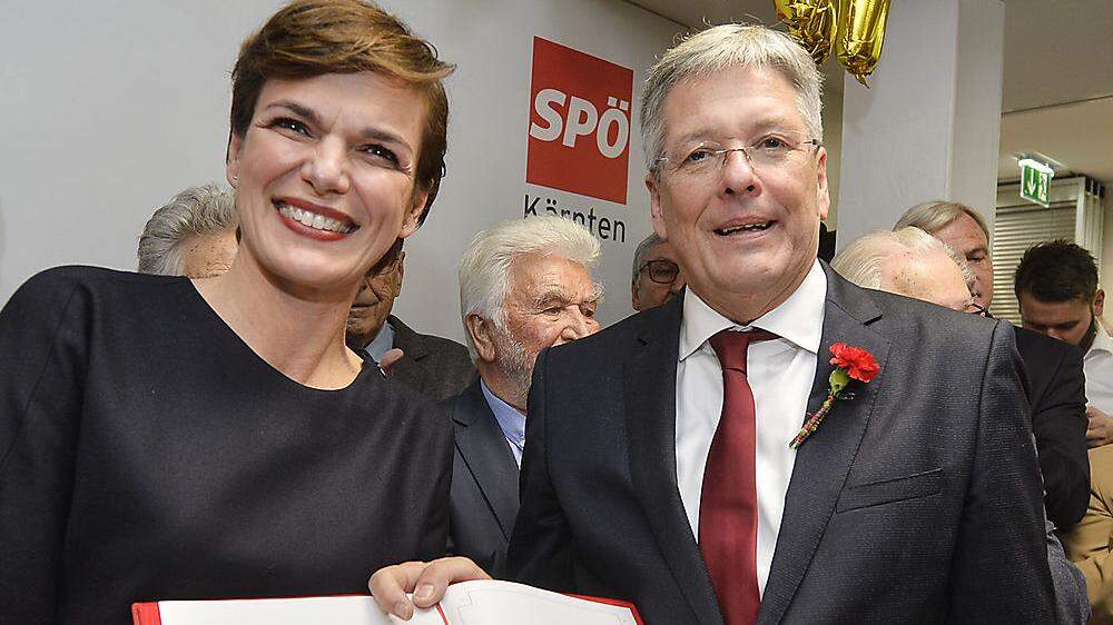 Bundesparteichefin Rendi-Wagner und Peter Kaiser, Kärntner SPÖ-Chef