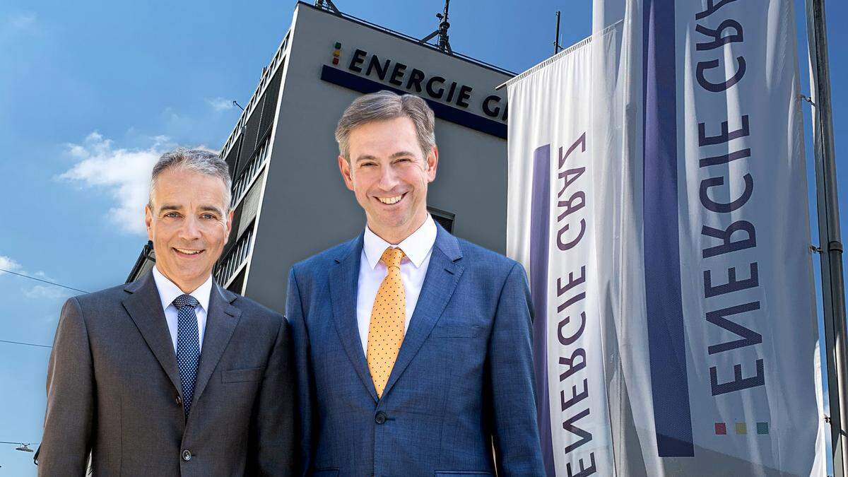 Die Geschäftsführer der Energie Graz: Boris Papousek und Werner Ressi
