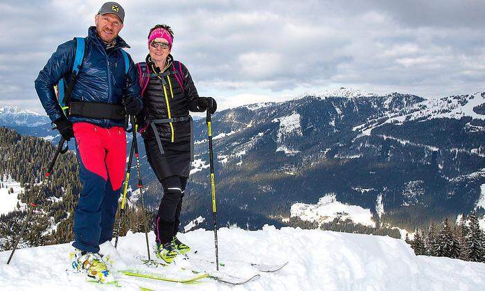 Zwei Salzburger Skilegenden: Hermann Maier und Annemarie Moser-Pröll  