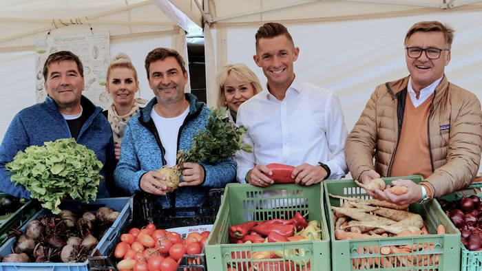 Biobauer Andreas Petrasko aus Möchling wurde herzlich empfangen.