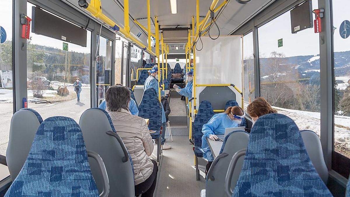 Ab Freitag ist der mobile Testbus auch in der Region Leoben unterwegs 