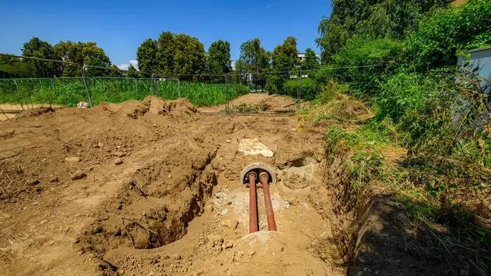 In diesem Bereich wurde vor wenigen Tagen gegraben