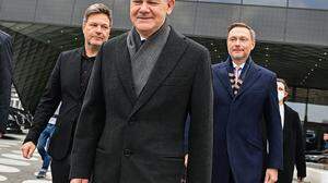 Ein Bild aus etwas besseren Tagen, anno 2021: Habeck, Scholz, Lindner