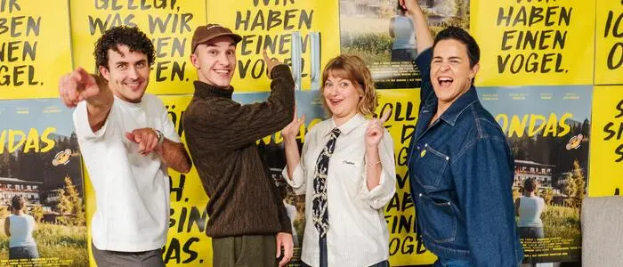 Creative Direktor Lukas Ertl, Produzent Jakob Stainer, Regisseurin Mareike Färber und Hotelierin Marianne Daberer 