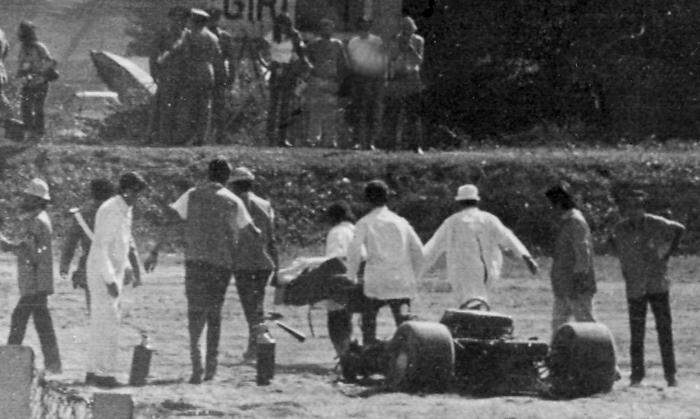 5. September 1970, Monza: Beim Anbremsen in die Parabolica-Kurve passierte das Unglück. 