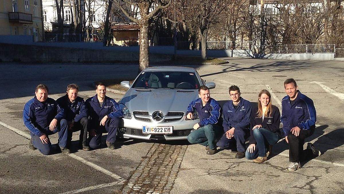 Das Team von „V3tech“: Horst Hopfgartner, Paul Krainz, Rainer Wiessler, Darko Djuric, Walter Jellitsch, Karin Engl, Manuel Prettenthaler (von links) KK