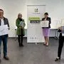 Andreas Braun (Baubezirksleitung Obersteiermark West), die Landtagspräsidentinnen und Regionsvorsitzenden Gabriele Kolar und Manuela Khom, Bibiane Puhl (Geschäftsführung Regionalmanagement Obersteiermark West)