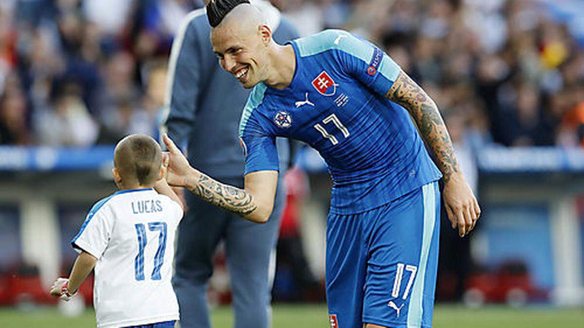 Hamsik mit Sohn Lucas