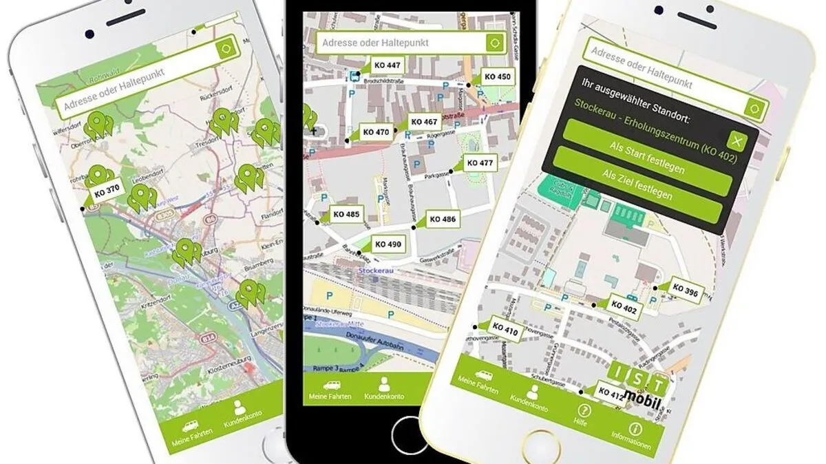 Auch mittels App konnte das „ISTmobil“ in einigen Regionen bestellt werden