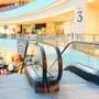 The image of empty escalator in shopping center 