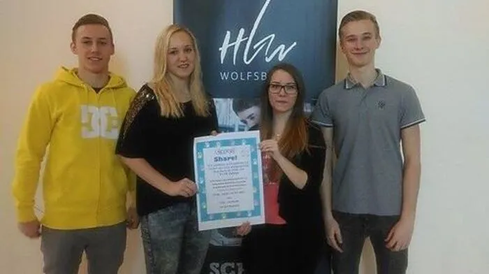 Von links: Dominik Vallant, Lisa Wutscher, Laura Fabi, Daniel Kopp
