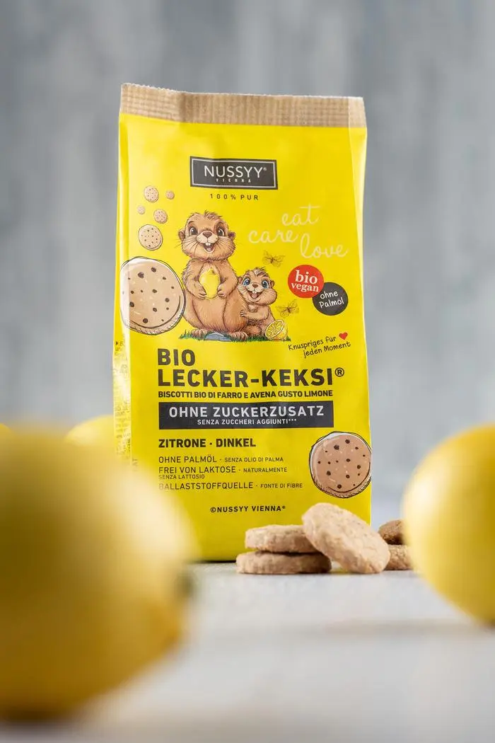 Das Ergebnis des gemeinsamen Projekts ist der vegane und biologische Keks ohne Zuckerzusatz, aus österreichischem Bio-Dinkel und Bio-Hafer hergestellt